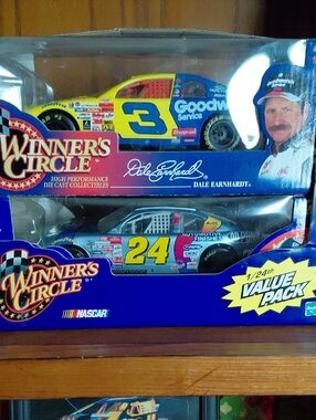 Hasbro Winner's Circle NASCAR Die-Cast Cars Yellow Blue